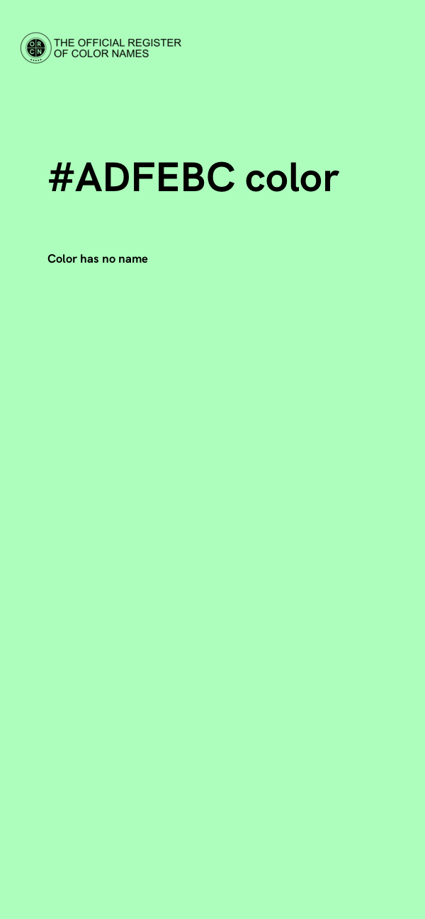 #ADFEBC color image
