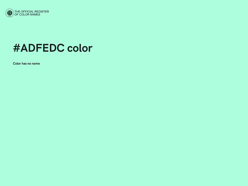 #ADFEDC color image