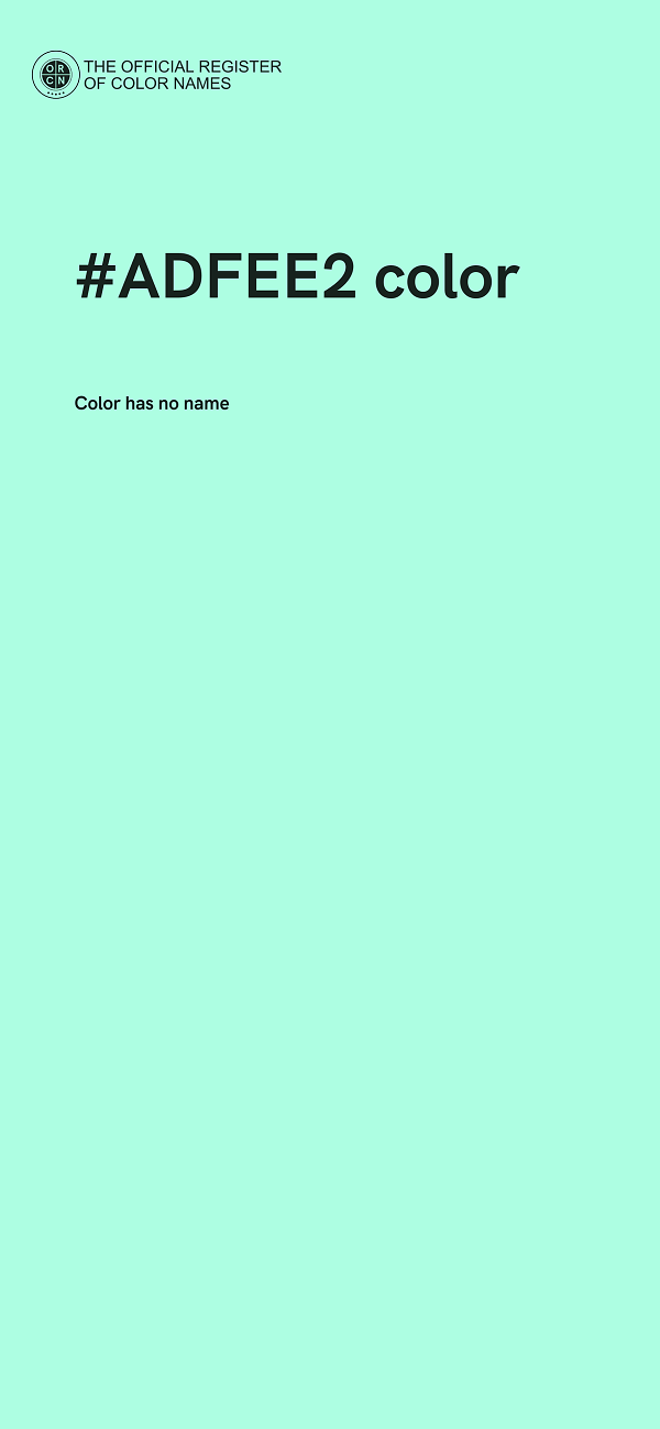 #ADFEE2 color image