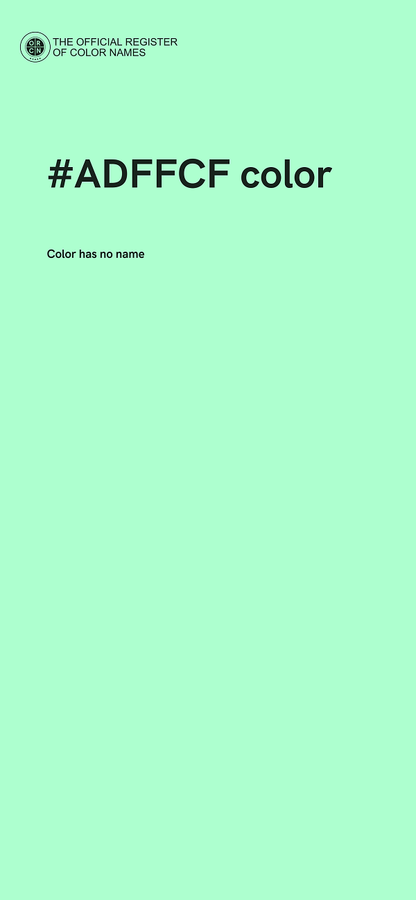 #ADFFCF color image