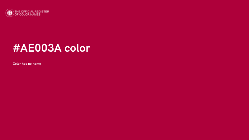 #AE003A color image