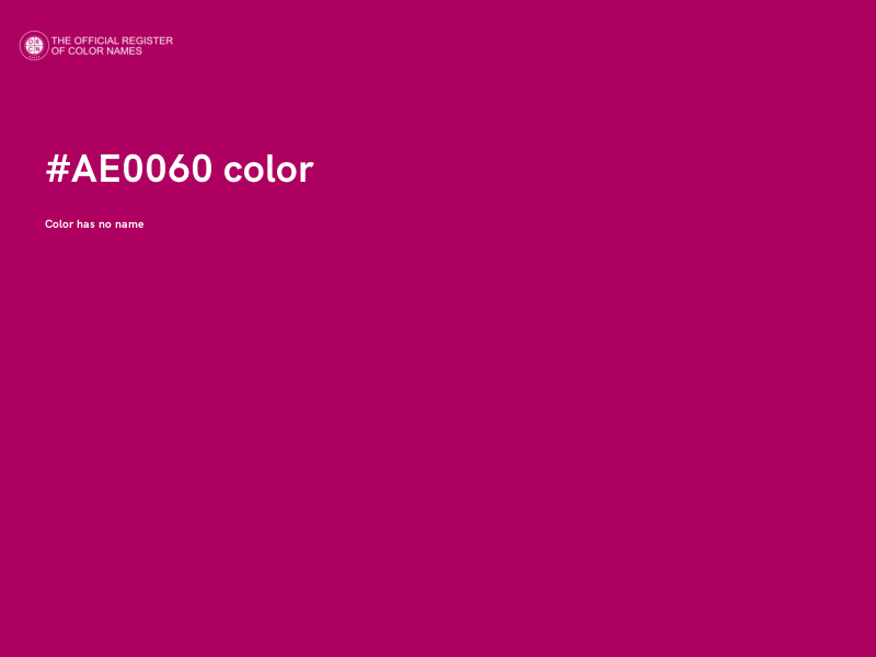 #AE0060 color image