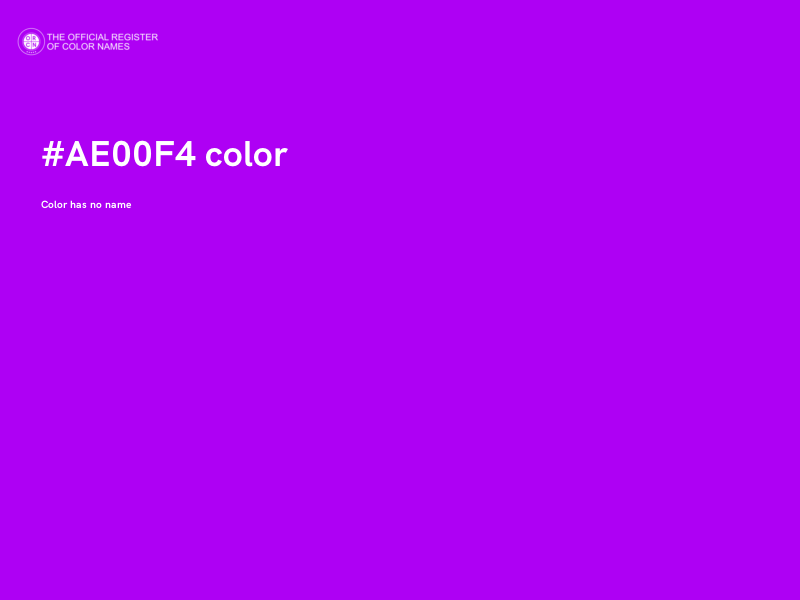 #AE00F4 color image