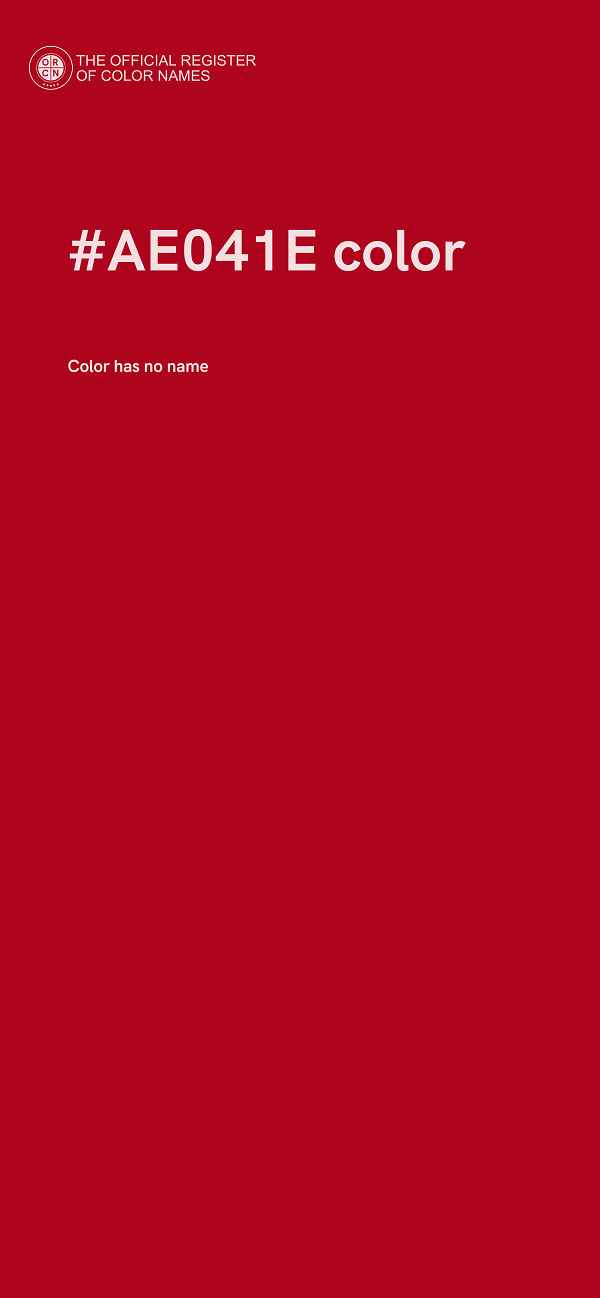 #AE041E color image