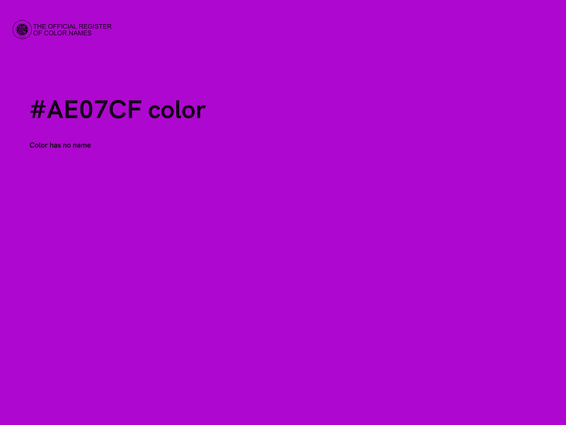 #AE07CF color image