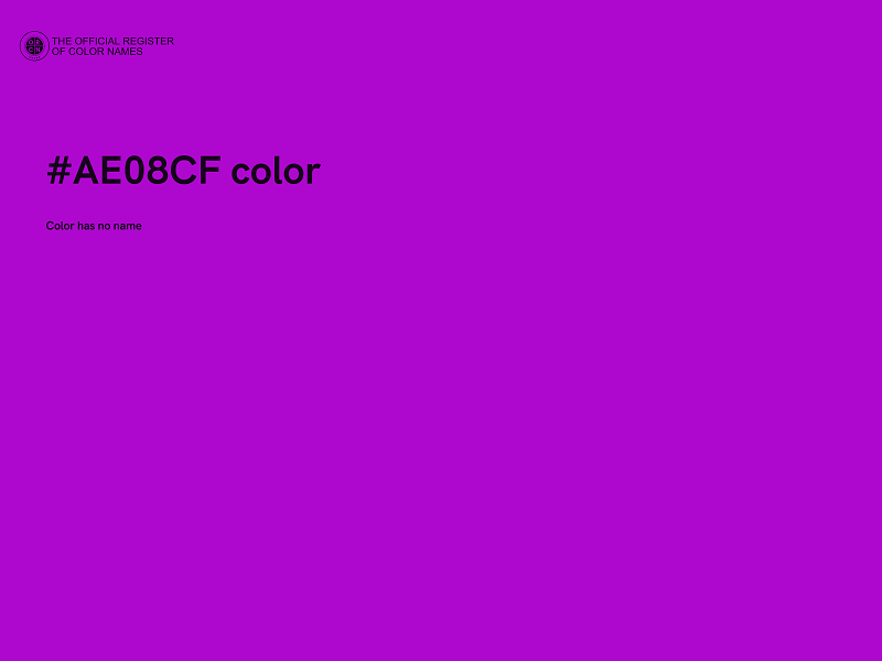 #AE08CF color image