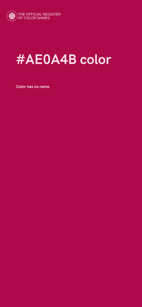 #AE0A4B color image