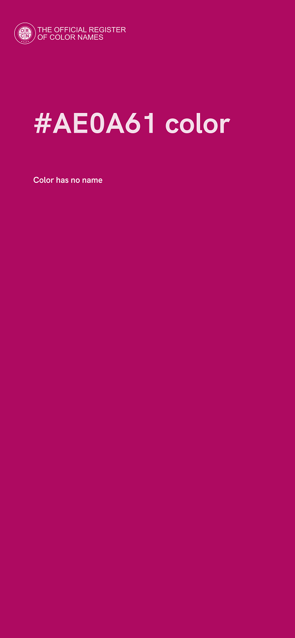 #AE0A61 color image