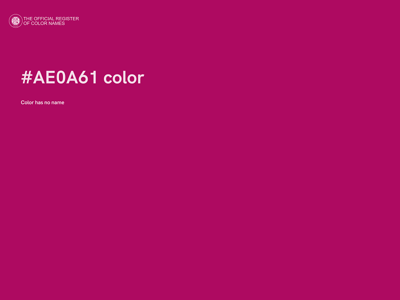 #AE0A61 color image