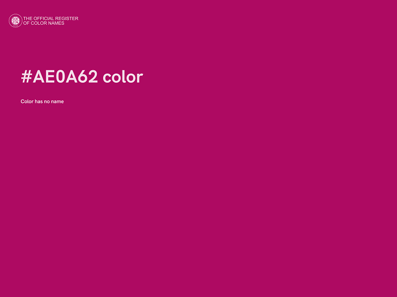 #AE0A62 color image