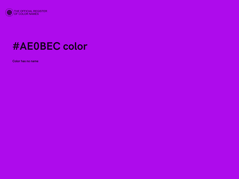 #AE0BEC color image