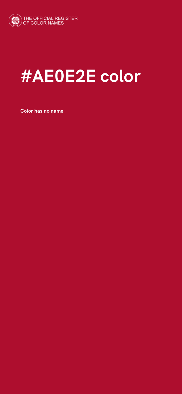 #AE0E2E color image