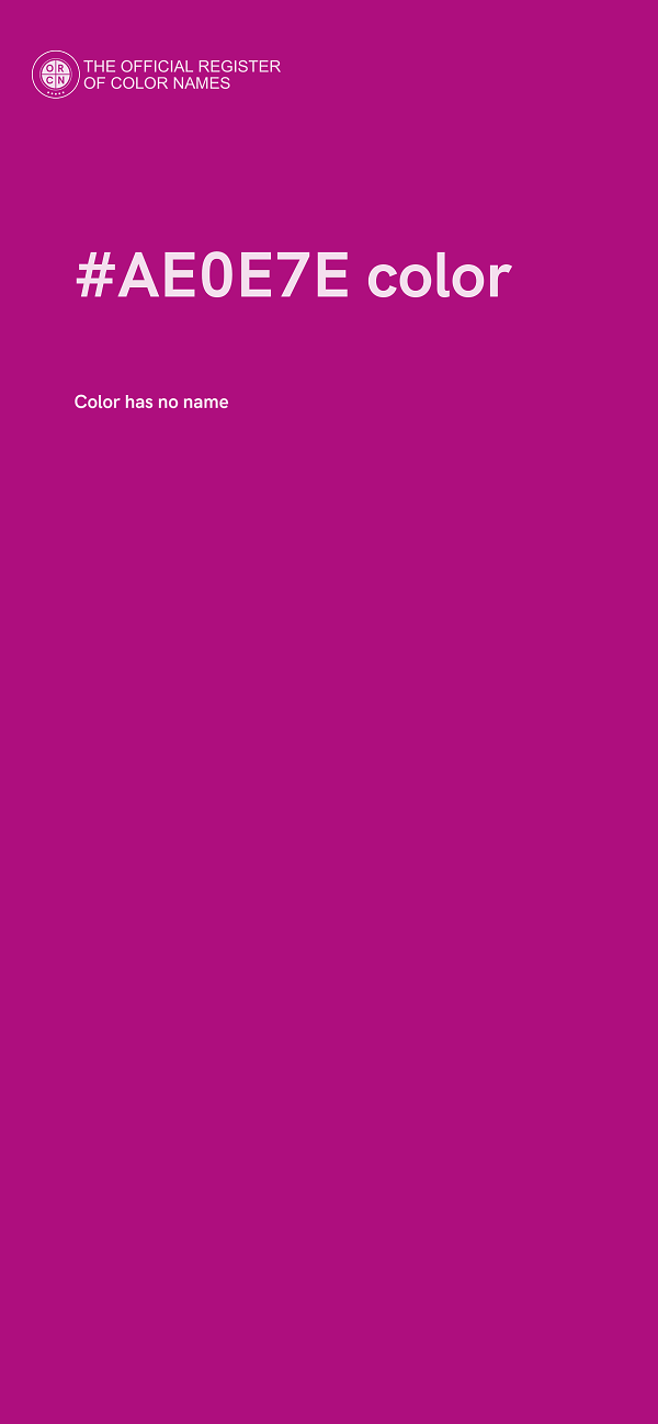 #AE0E7E color image