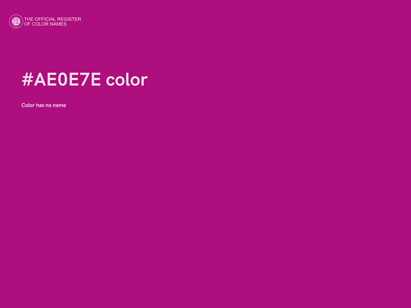#AE0E7E color image
