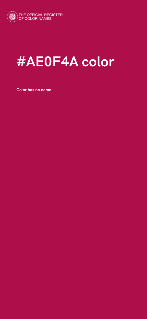 #AE0F4A color image
