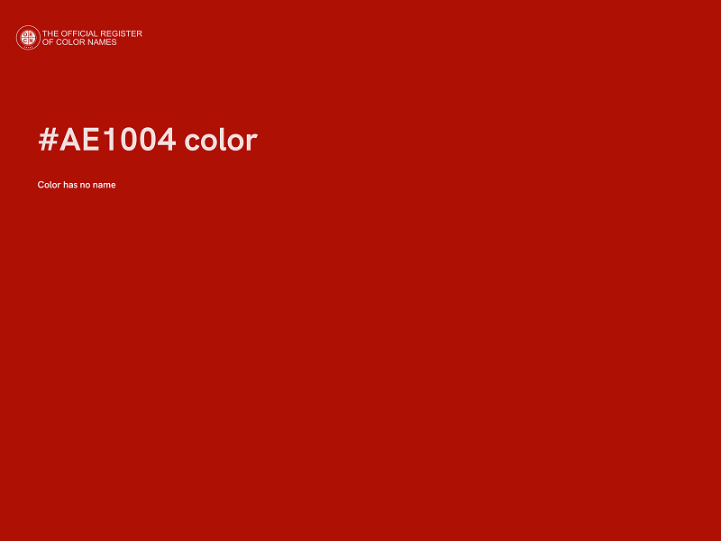 #AE1004 color image