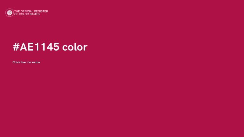#AE1145 color image