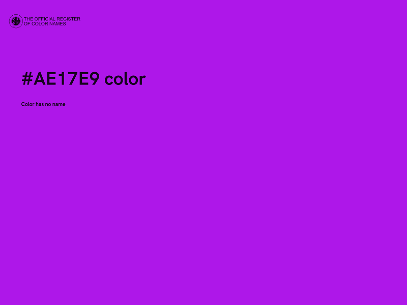 #AE17E9 color image