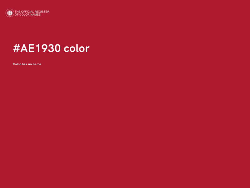 #AE1930 color image