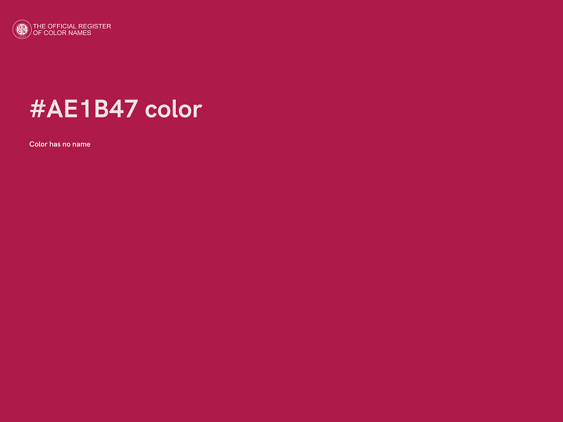 #AE1B47 color image