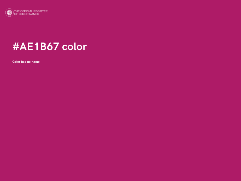 #AE1B67 color image