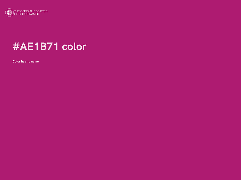 #AE1B71 color image