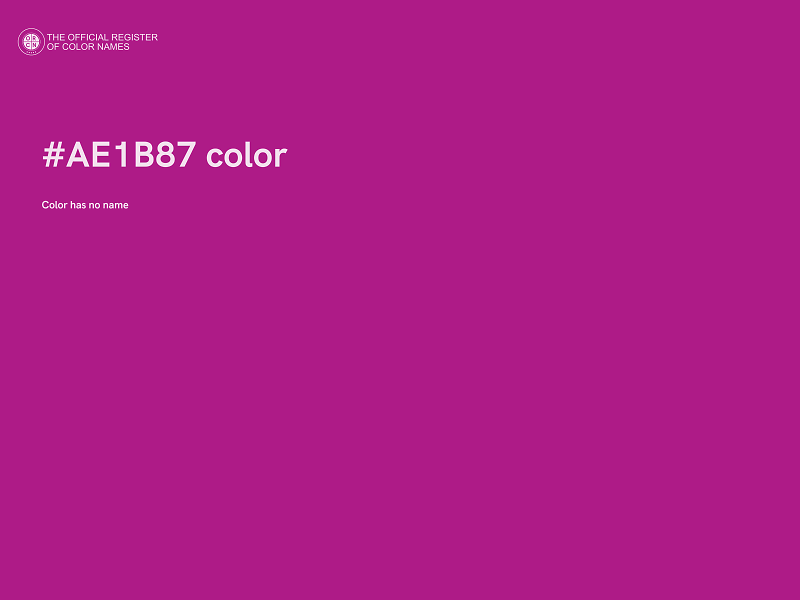 #AE1B87 color image