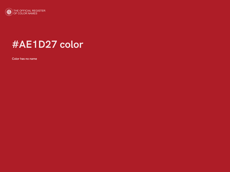 #AE1D27 color image