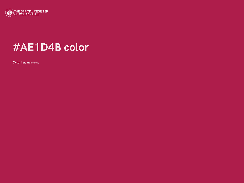 #AE1D4B color image