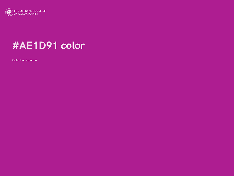 #AE1D91 color image