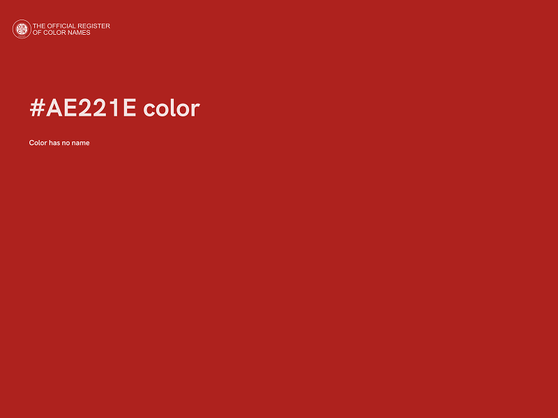 #AE221E color image