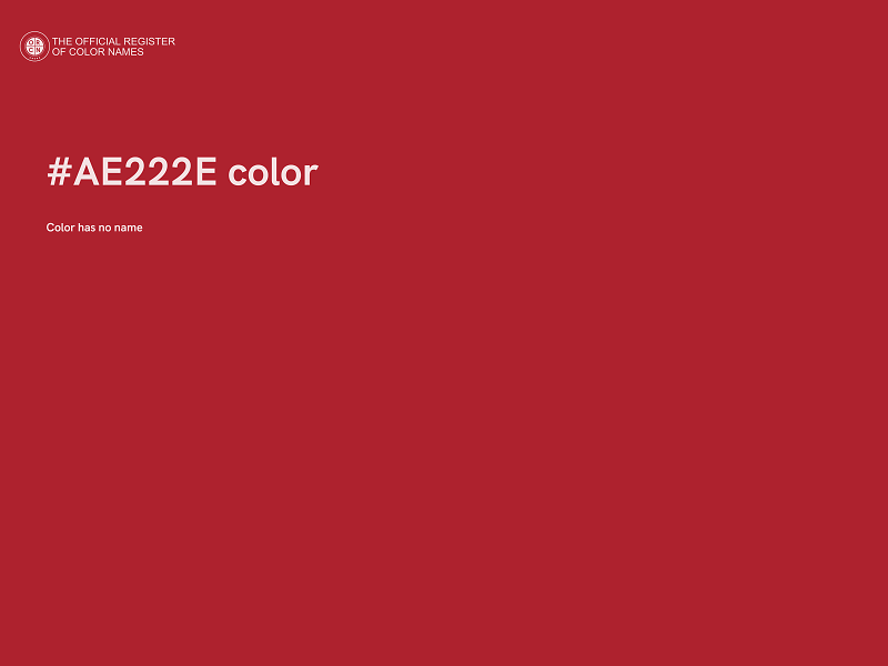 #AE222E color image