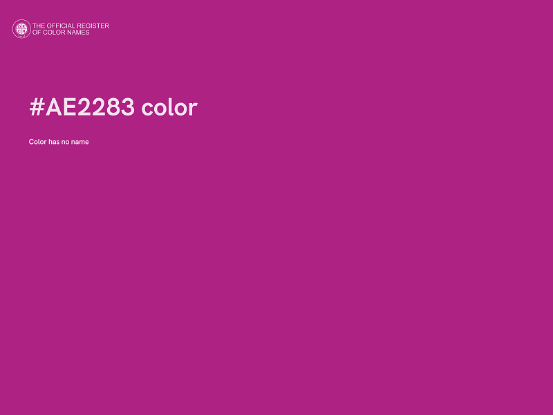 #AE2283 color image