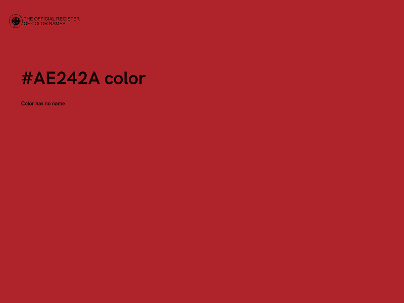 #AE242A color image