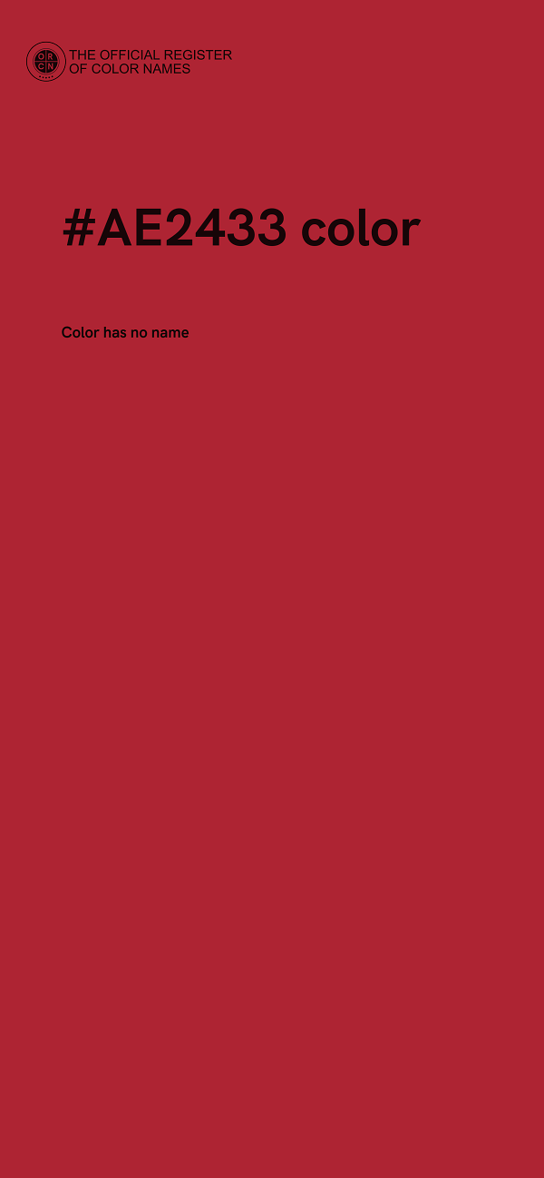 #AE2433 color image