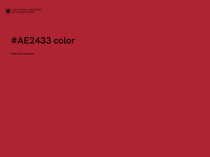 #AE2433 color image