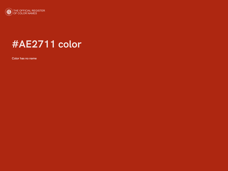 #AE2711 color image