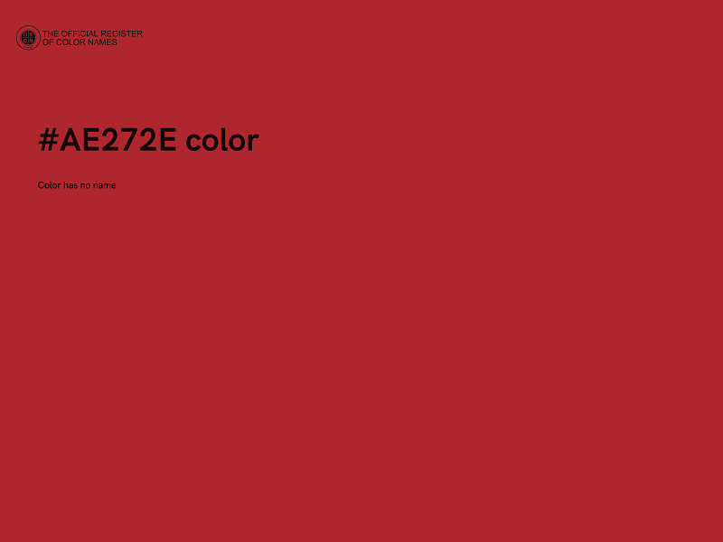 #AE272E color image