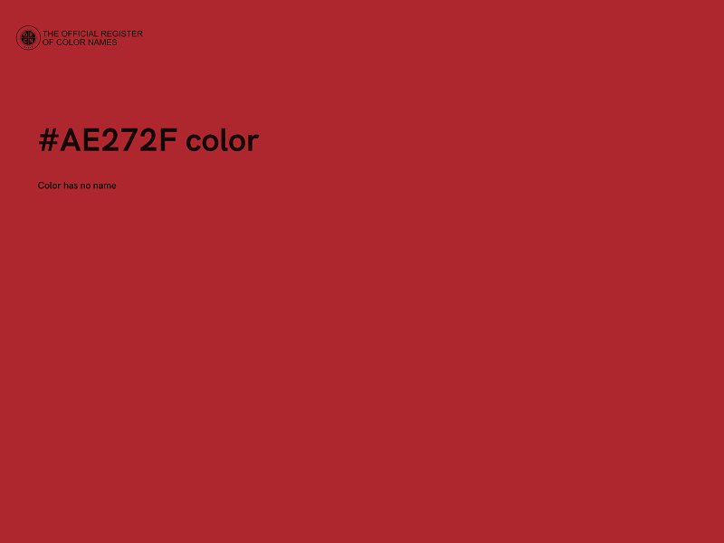 #AE272F color image