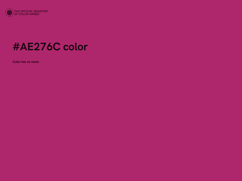 #AE276C color image