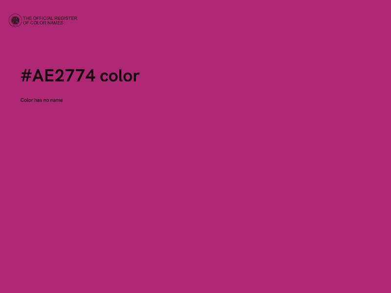 #AE2774 color image