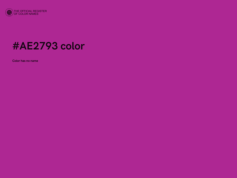 #AE2793 color image