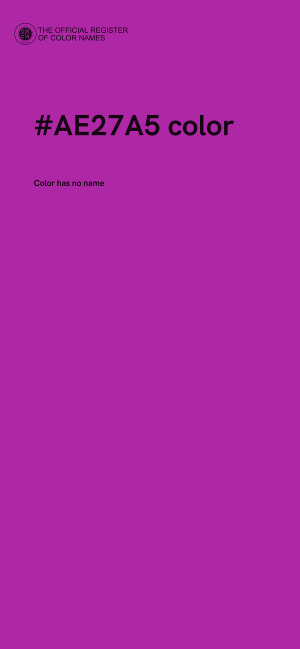 #AE27A5 color image