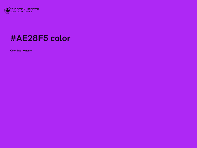 #AE28F5 color image