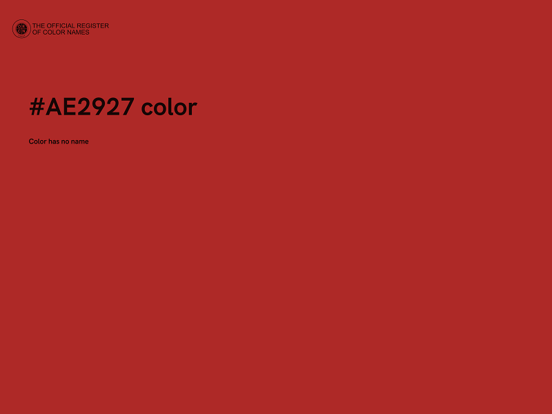 #AE2927 color image