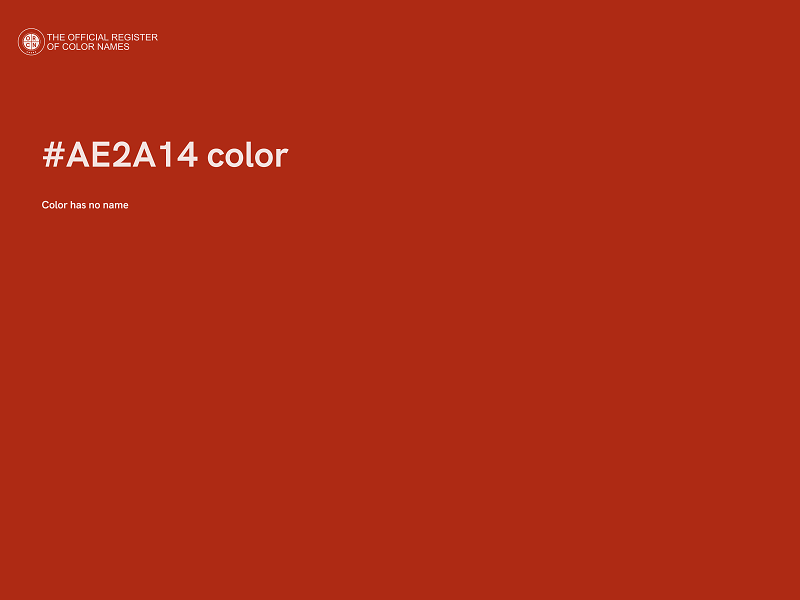 #AE2A14 color image