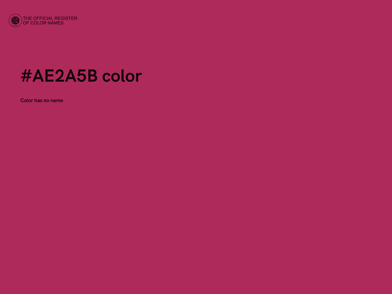 #AE2A5B color image
