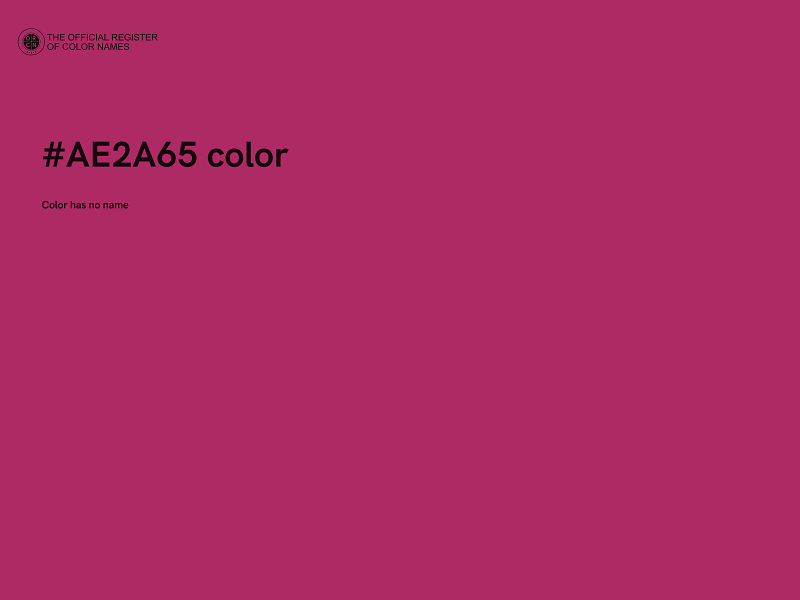 #AE2A65 color image