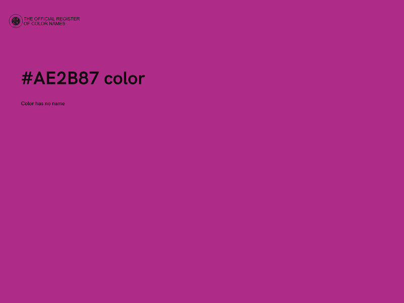 #AE2B87 color image