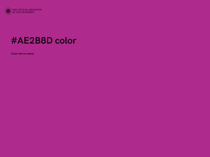 #AE2B8D color image